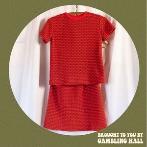 vintage kay wright knit coord tennis set